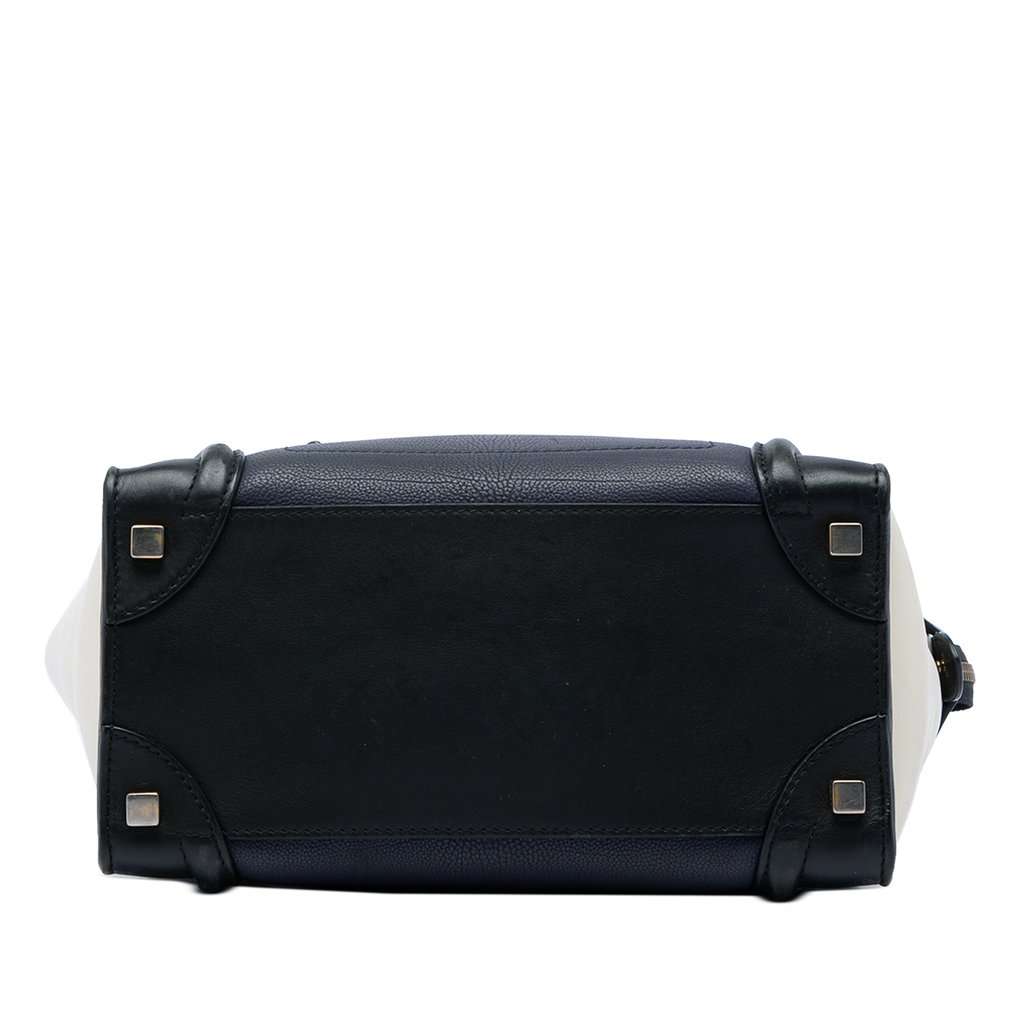 Celine Micro Tricolor Leather Luggage Tote Blue Leather Very good - Inside View