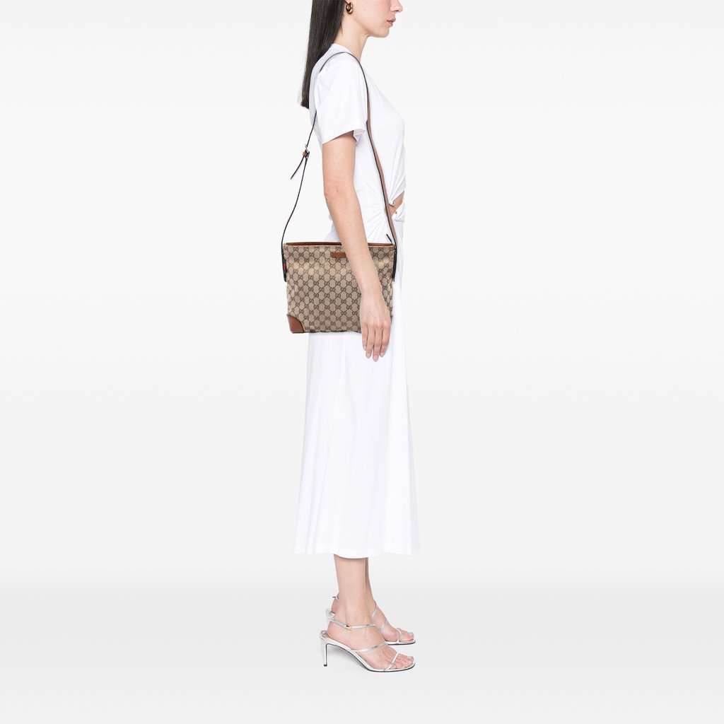 Gucci GG Canvas Web Crossbody Beige Very good condition - Box View