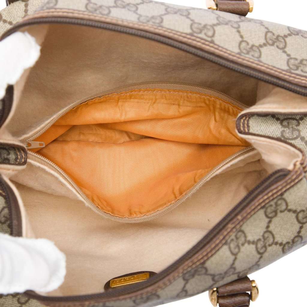 Gucci GG Supreme Boston Bag Beige Very good condition - Model View