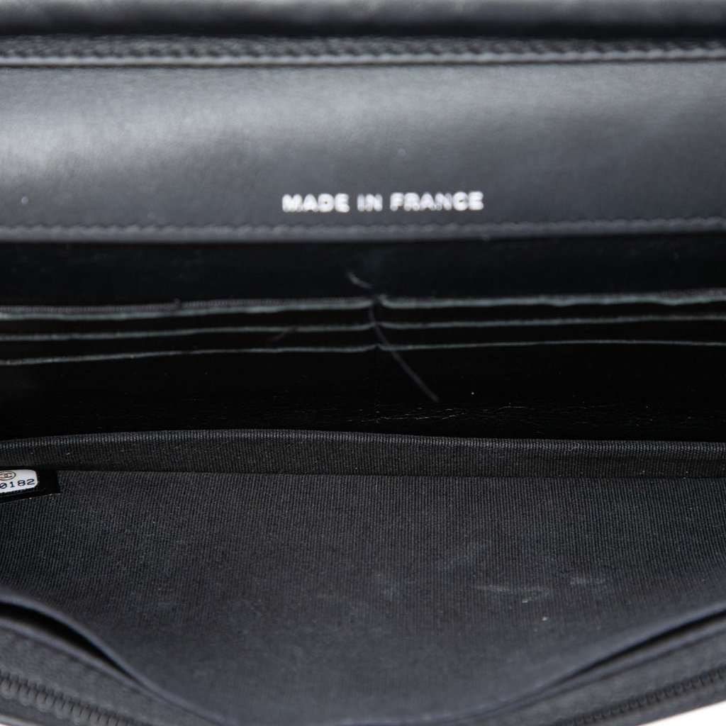 Chanel CC Patent Strass Embellished Wallet On Chain Black Leather Very good condition - Model View