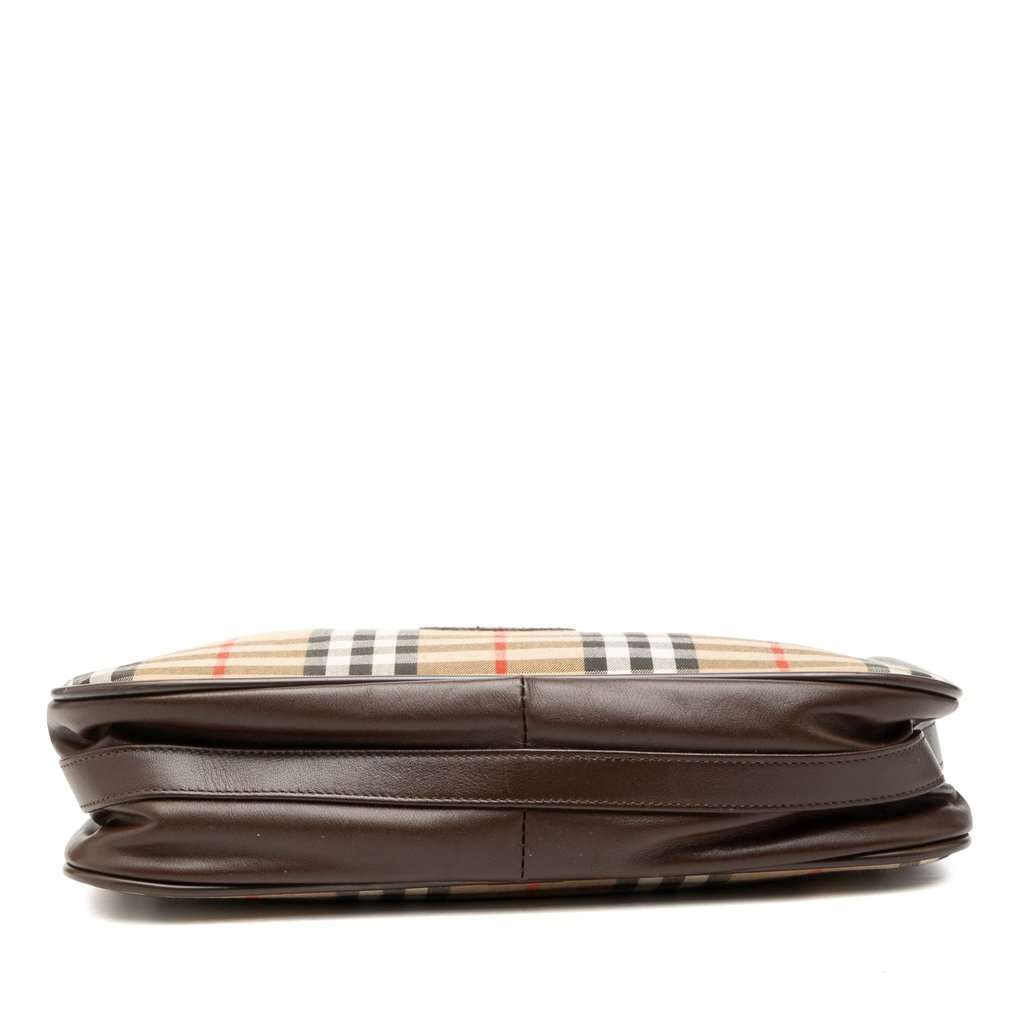 Burberry Haymarket Check Canvas Shoulder Bag Beige Very good - Inside View