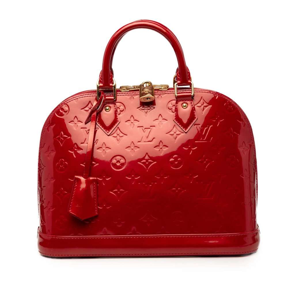 Louis Vuitton Monogram Vernis Alma PM Red Leather Very good - Front View