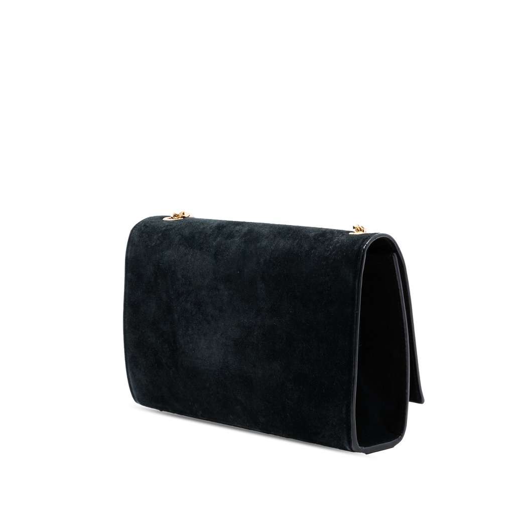 Saint Laurent Medium Suede Monogram Kate Tassel Crossbody Black Leather Very good condition - Back View