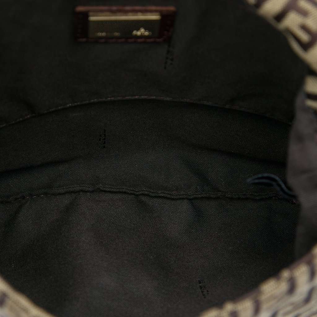 Fendi Zucchino Canvas Crossbody Brown Very good - Model View