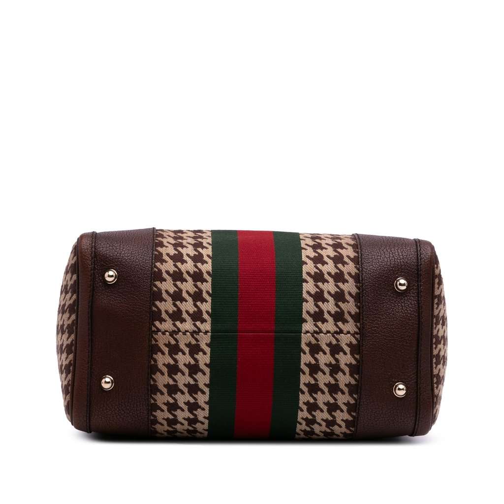 Gucci Cotton Seventies Web Boston Bag Brown Very good condition - Inside View