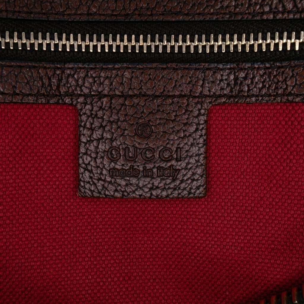 Gucci Cotton Seventies Web Boston Bag Brown Very good condition - Box View