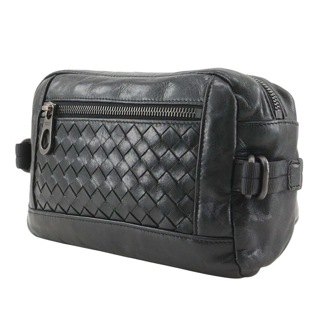 Bottega Veneta Nappa Intrecciato Belt Bag Black Leather Very good condition - Back View