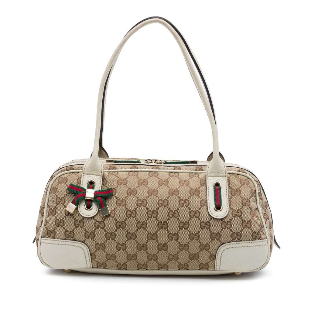 Gucci GG Canvas Princy Shoulder Bag Beige Very good - Front View