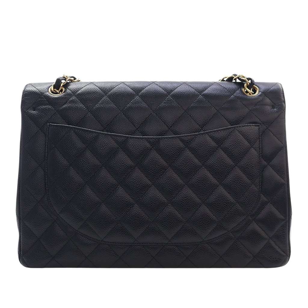 Chanel Maxi Classic Caviar Double Flap Black Leather Very good condition - Model View