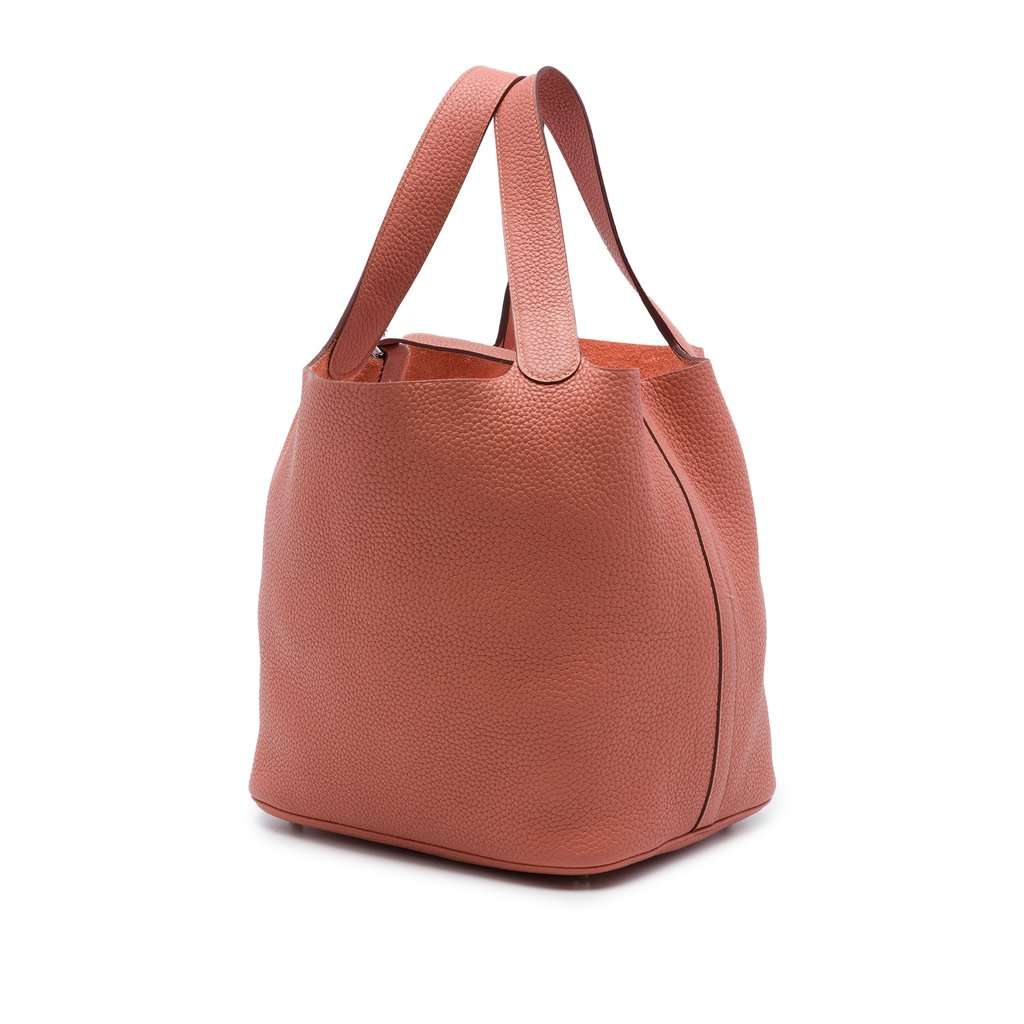 Hermès Clemence Picotin Lock 26 Orange Leather Very good - Back View