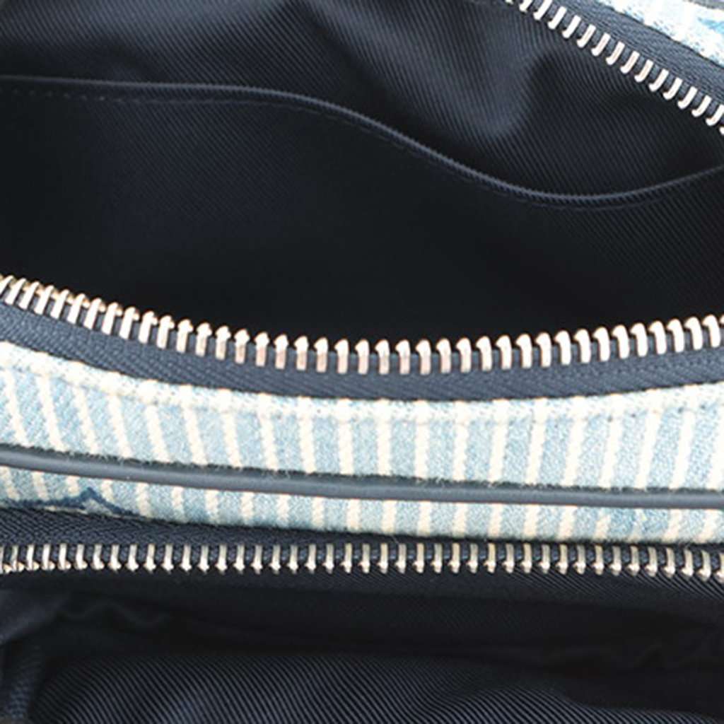 Louis Vuitton Monogram Denim Watercolor Hickory Stripes Outdoor Pouch Blue Very good - Model View