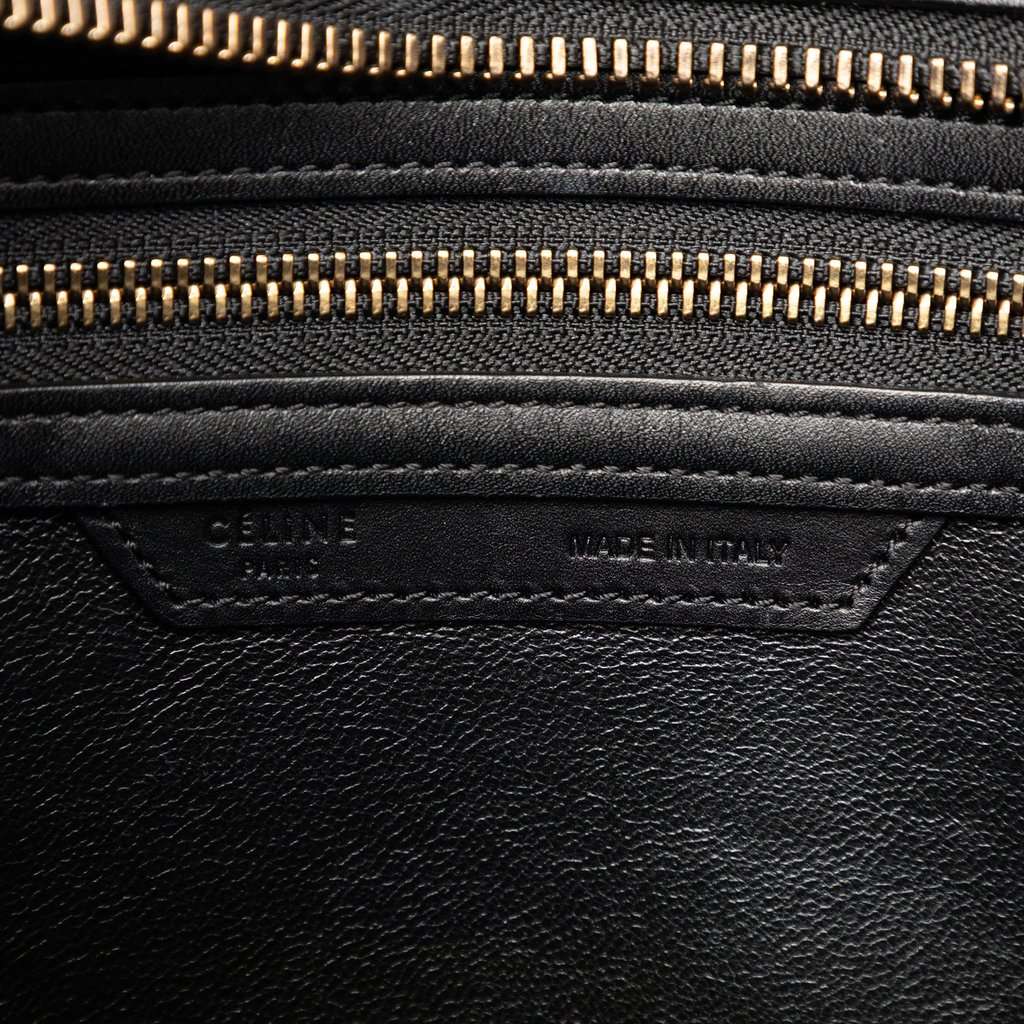 Celine Micro Bicolor Nubuck and Drummed Calfskin Luggage Tote White Leather Very good - Box View
