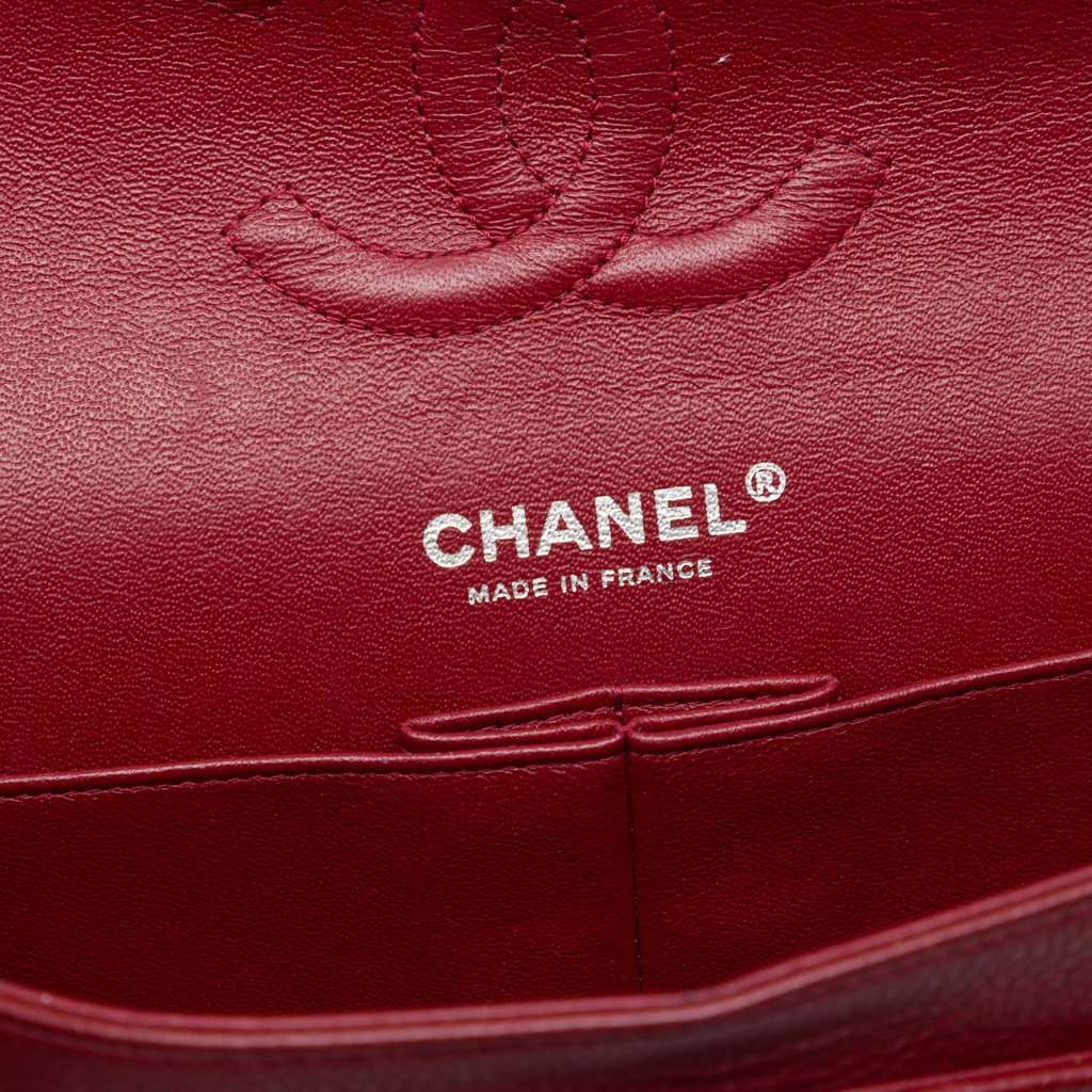 Chanel Medium Classic Caviar Double Flap Red Leather Very good - Box View