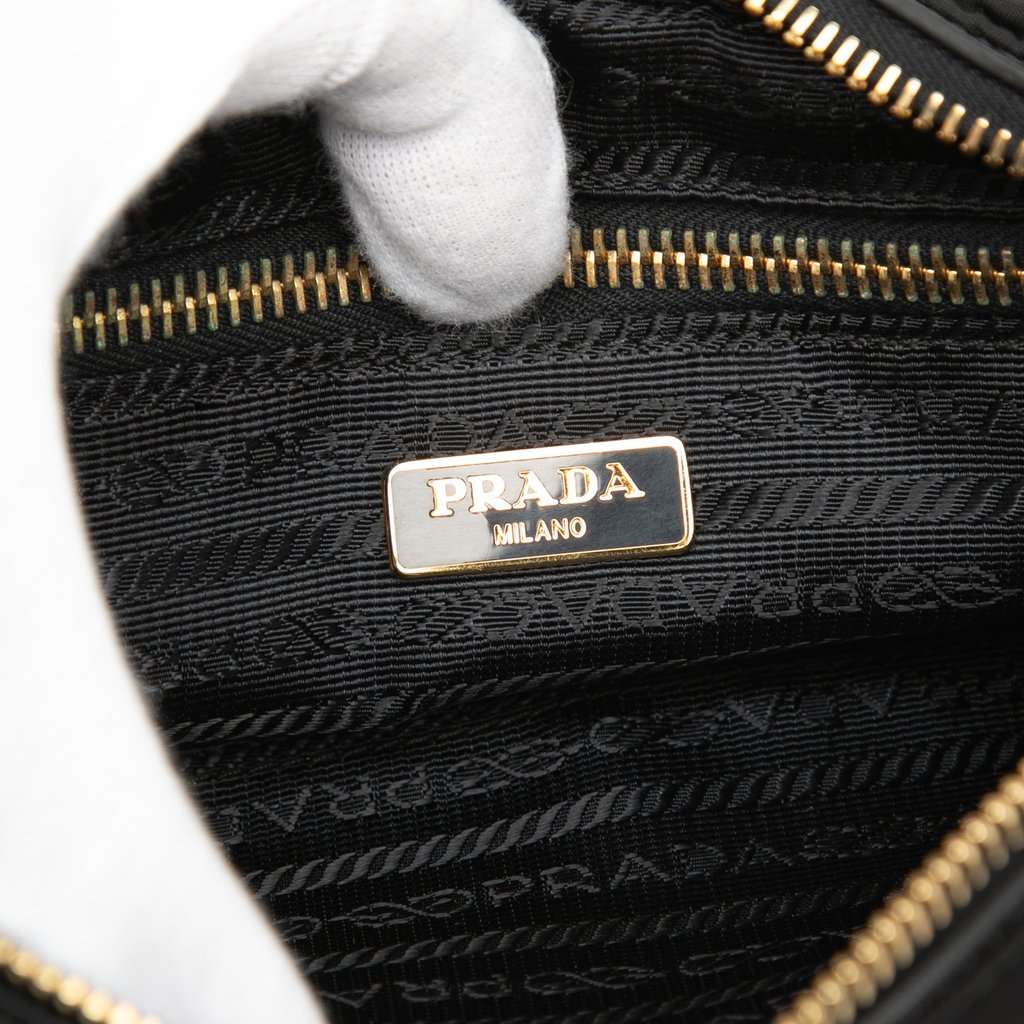 Prada Small Tessuto Front Pocket Camera Bag Black Very good - Box View
