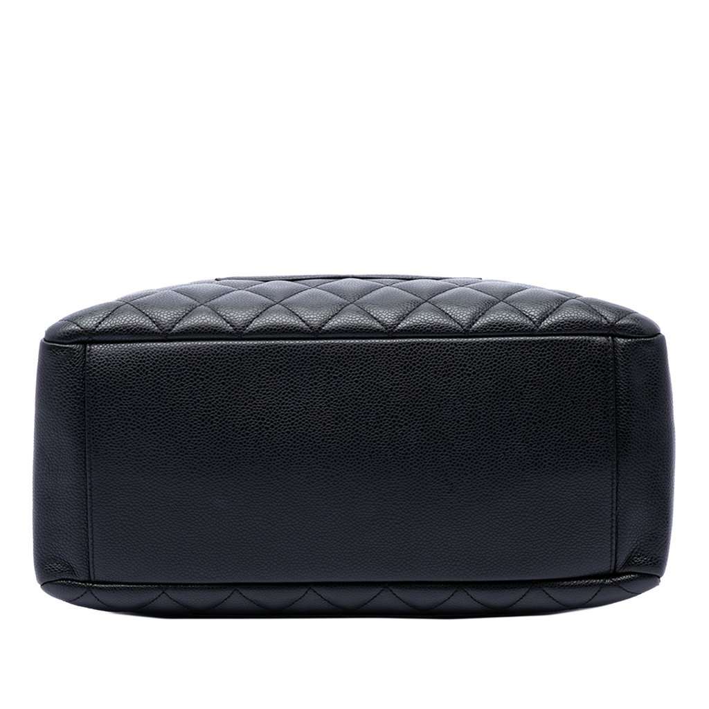Chanel Caviar Grand Shopping Tote Black Leather Very good - Inside View