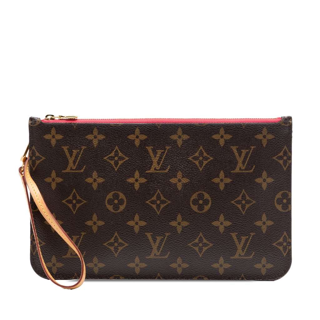 Louis Vuitton Monogram Neverfull MM Pouch Brown Very good condition - Front View