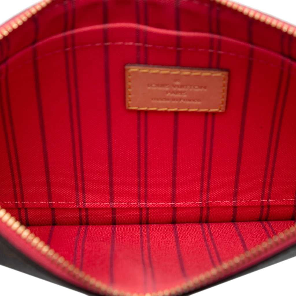 Louis Vuitton Monogram Neverfull MM Pouch Brown Very good condition - Model View