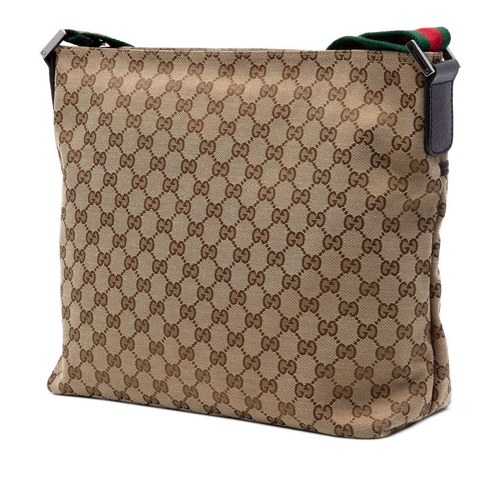Gucci GG Canvas Web Crossbody Beige Very good condition - Back View