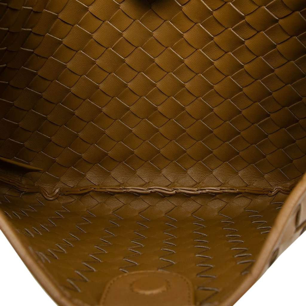 Bottega Veneta Lambskin Intrecciato Sardine Satchel Brown Leather Very good condition - Model View