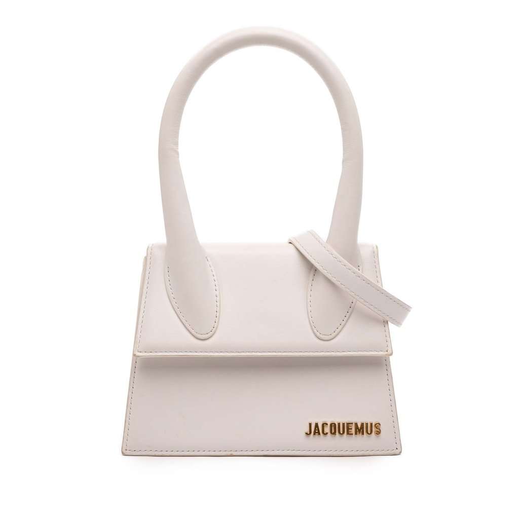 Jacquemus Leather Le Chiquito Moyen White Leather Very good condition - Front View