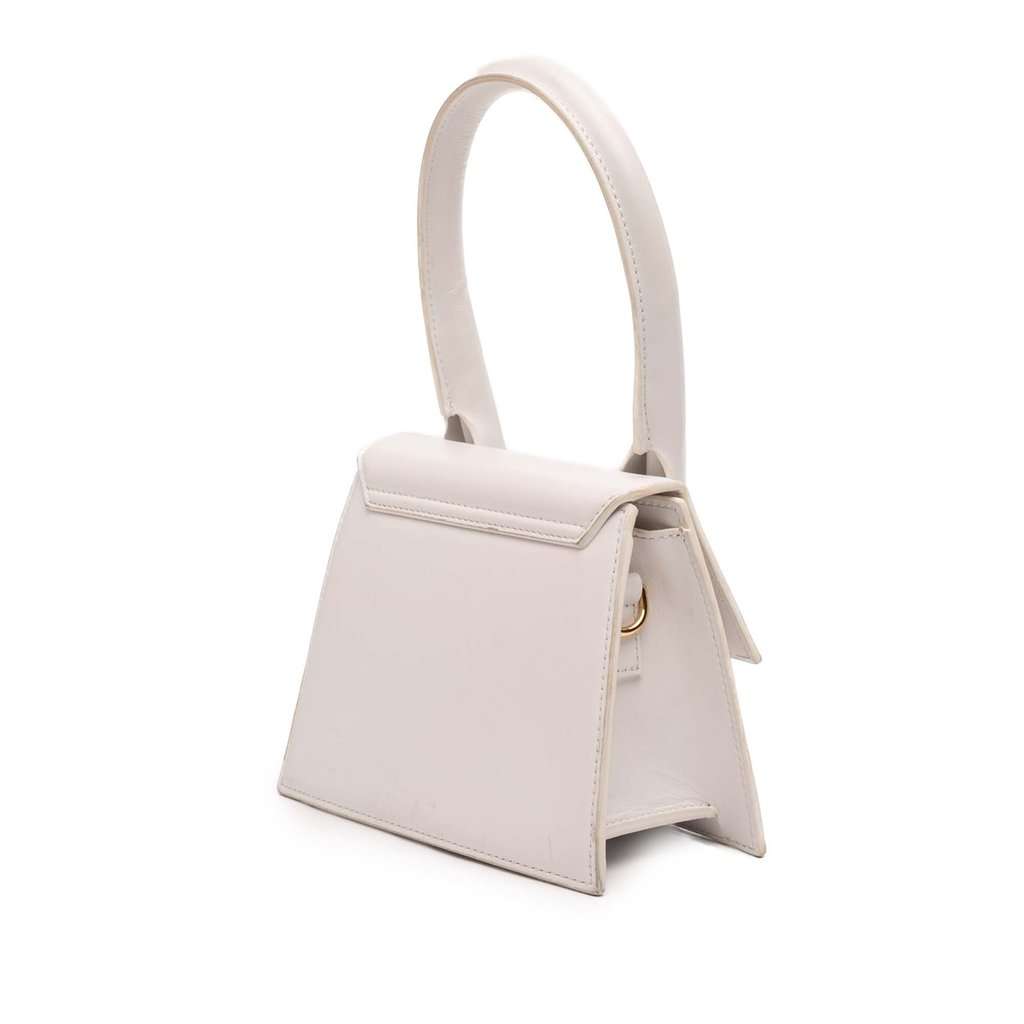 Jacquemus Leather Le Chiquito Moyen White Leather Very good condition - Back View