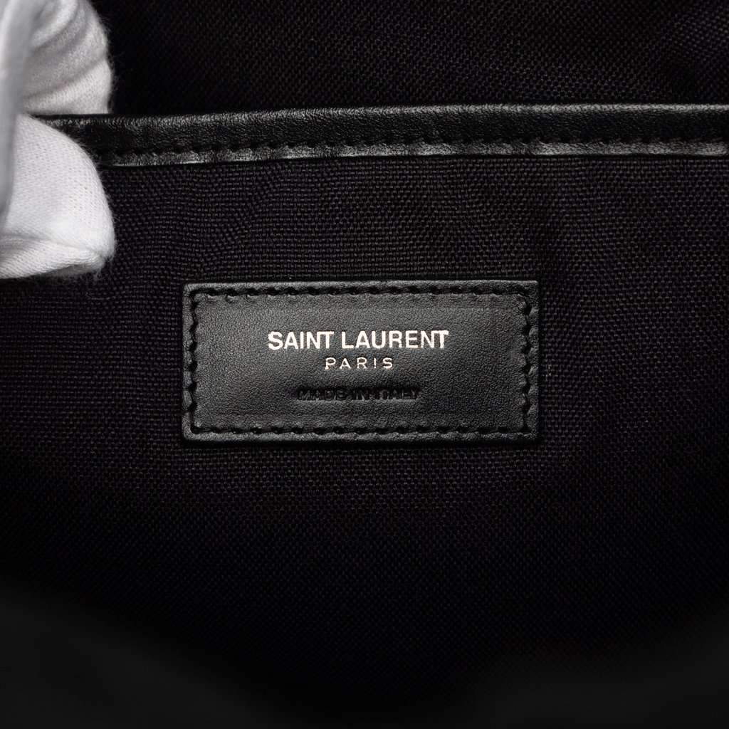 Saint Laurent Canvas Utilitarian Hunting Backpack Black Very good - Box View
