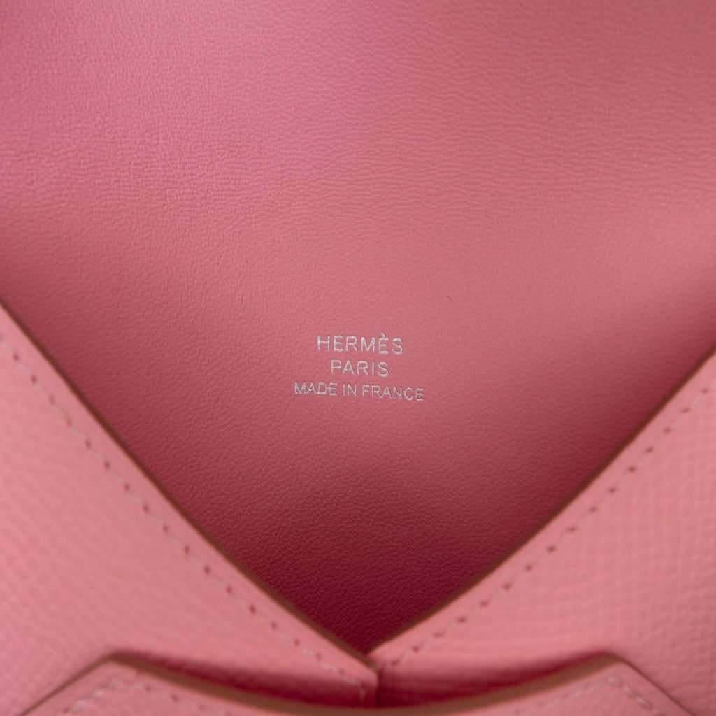 Hermès Epsom Envelope Card Holder MM Pink Leather Very good - Box View