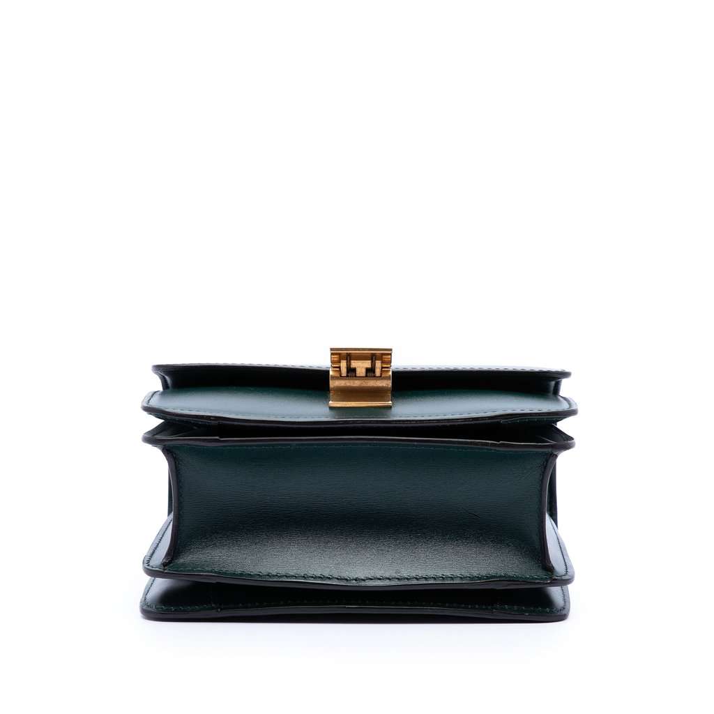 Celine Small Calfskin Classic Box Green Leather Very good condition - Inside View