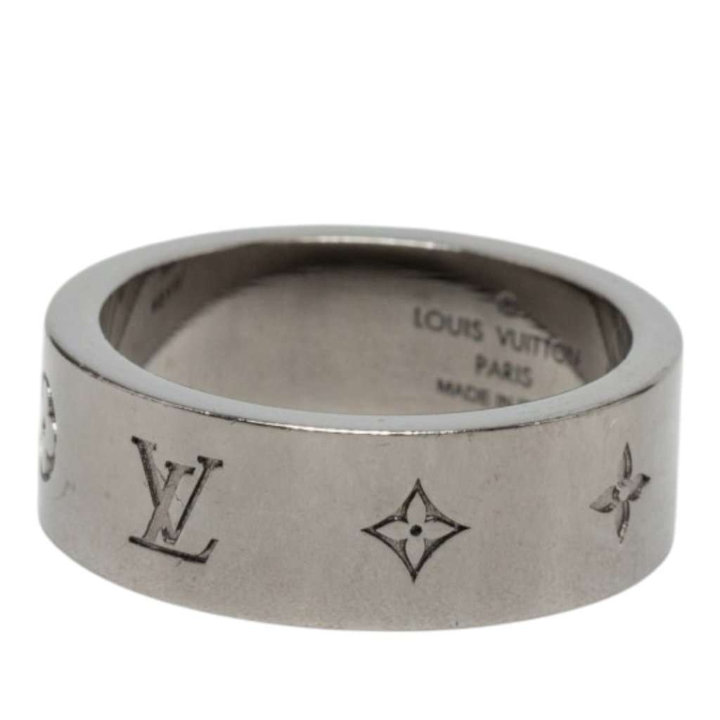 Louis Vuitton Brass Instinct Ring M Silver Metal Very good - Back View