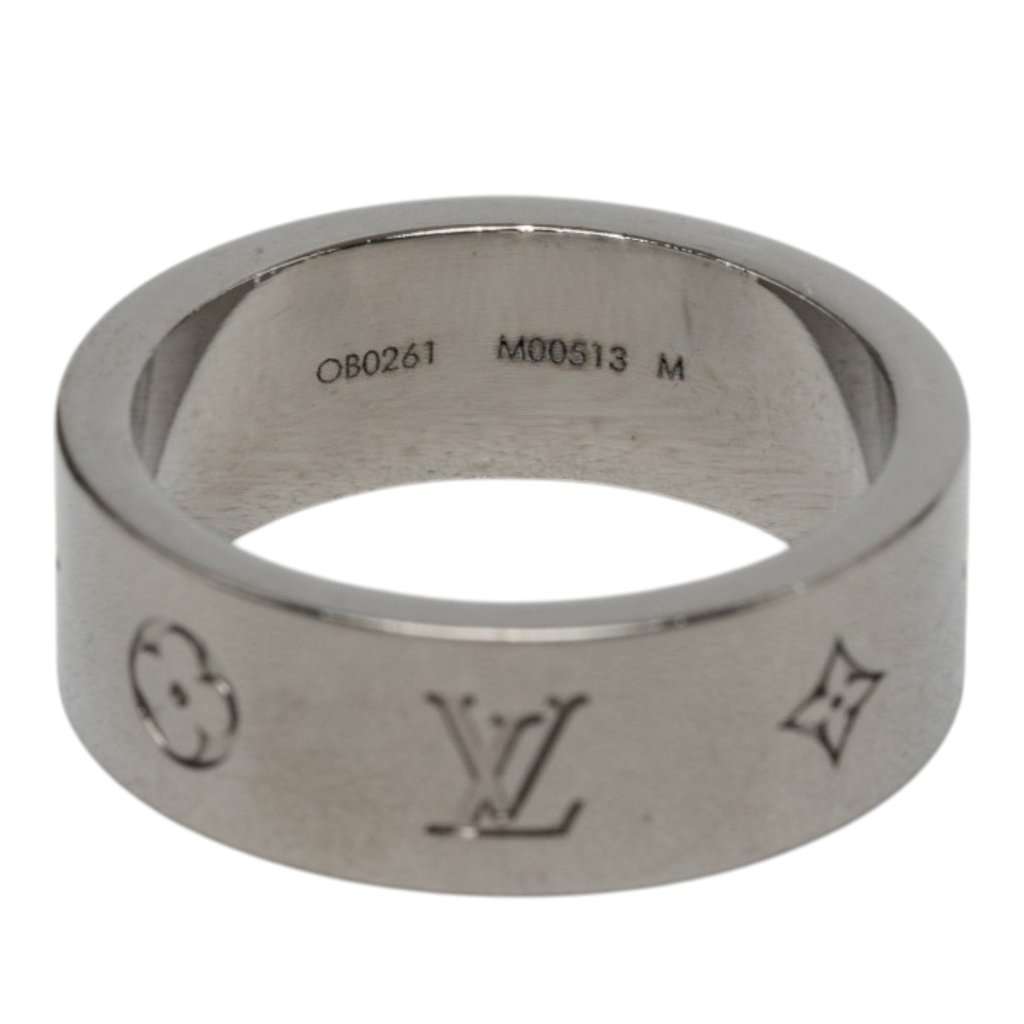 Louis Vuitton Brass Instinct Ring M Silver Metal Very good - Model View