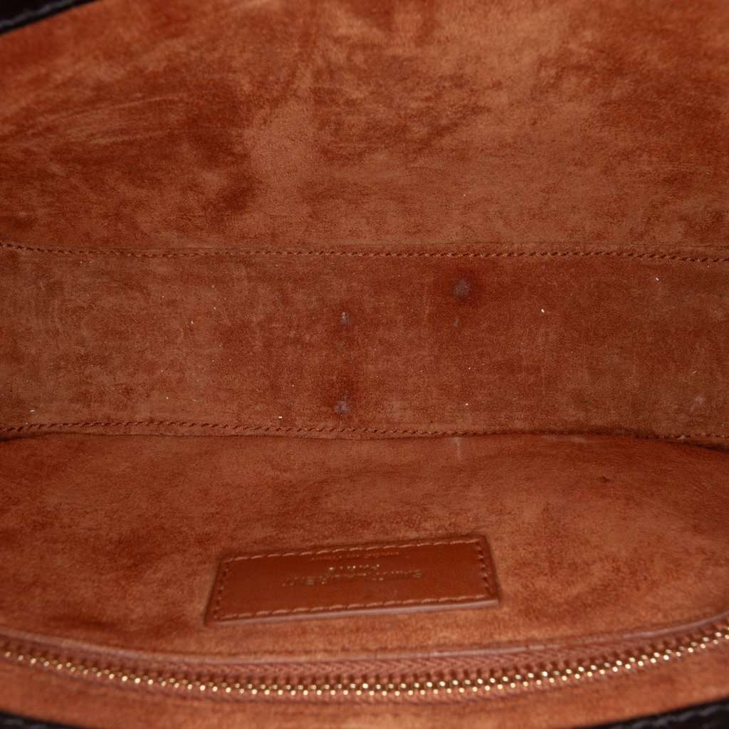 Saint Laurent Croc Embossed Leather Le 5 A 7 Black Leather Very good condition - Model View