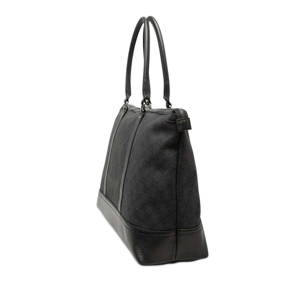 Gucci GG Denim Tote Black Very good condition - Back View