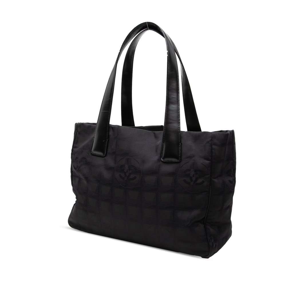 Chanel New Travel Line Nylon Tote Black Very good - Back View