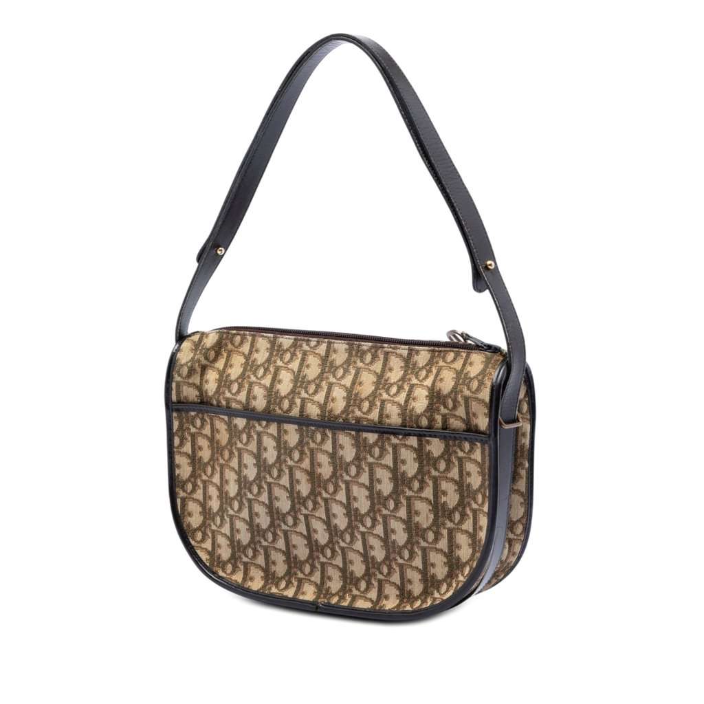 Dior Diorissimo Trotter Canvas Shoulder Bag Brown Very good - Back View