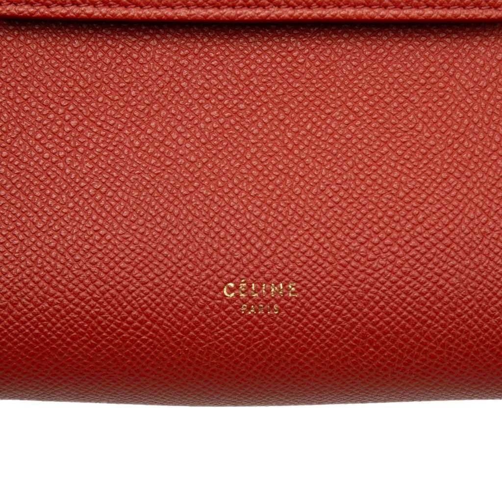 Celine Nano Grained Calfskin Belt Bag Red Leather Very good condition - Box View