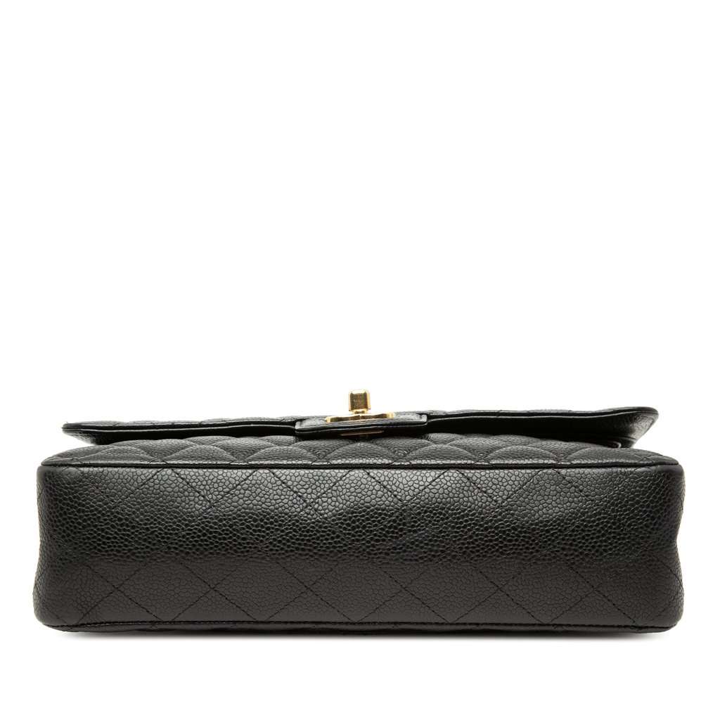Chanel Medium Classic Caviar Double Flap Black Leather Very good condition - Inside View