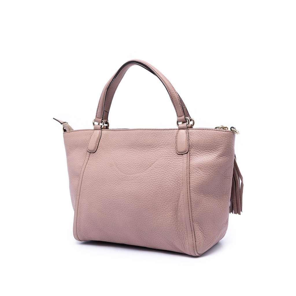 Gucci Small Calfskin Soho Cellarius Satchel Pink Leather Very good condition - Back View