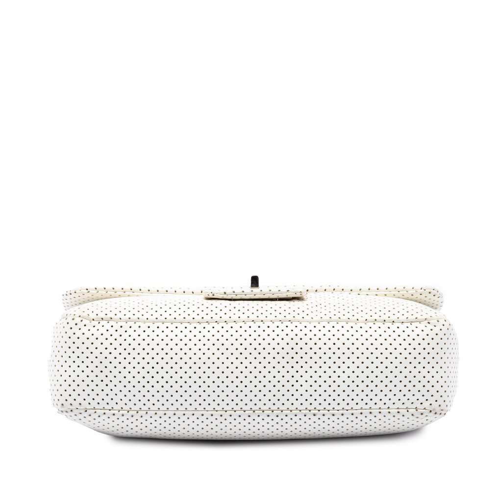 Chanel Small Perforated Calfskin Reissue 2.55 Drill Flap White Leather Very good - Inside View