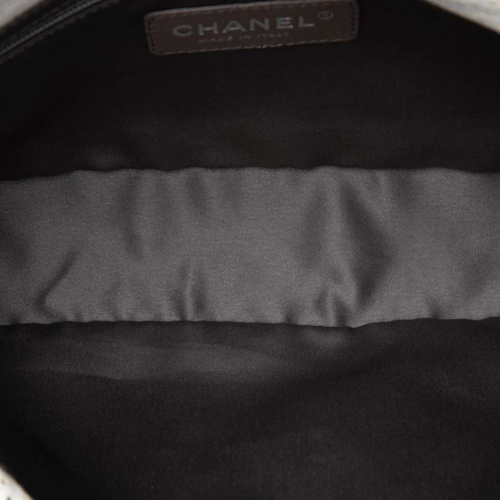 Chanel Small Perforated Calfskin Reissue 2.55 Drill Flap White Leather Very good - Model View