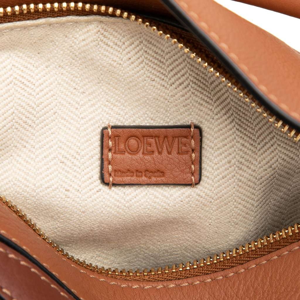 LOEWE Mini Tricolor Calfskin Puzzle Satchel Brown Leather Very good - Box View