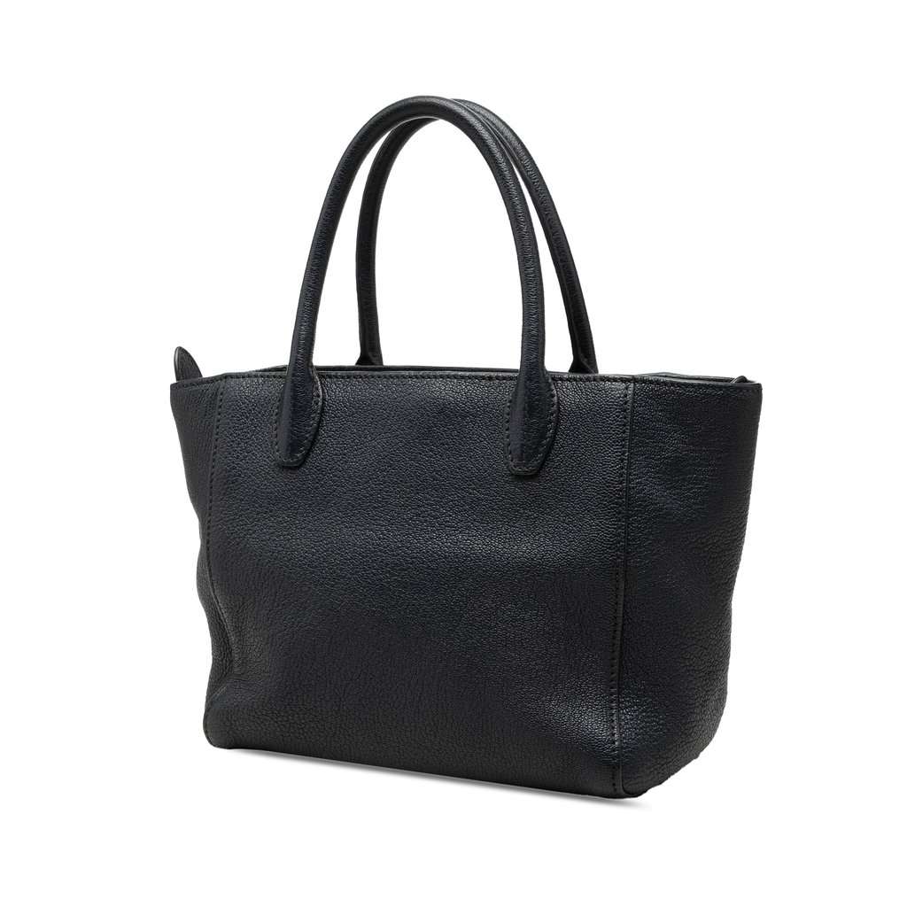 Miu Miu Goatskin Madras Front Pocket Satchel Black Leather Very good condition - Back View