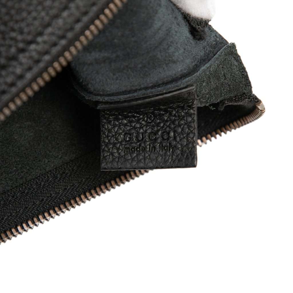 Gucci Medium Calfskin Logo Portfolio Clutch Black Leather Very good - Box View