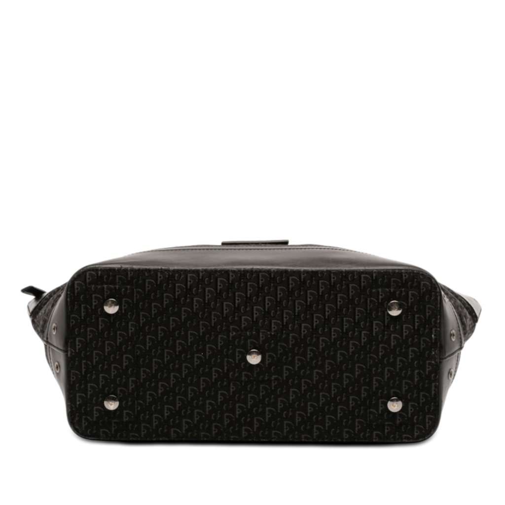 Dior Diorissimo Trotter Canvas Street Chic Columbus Tote Black Good - Inside View