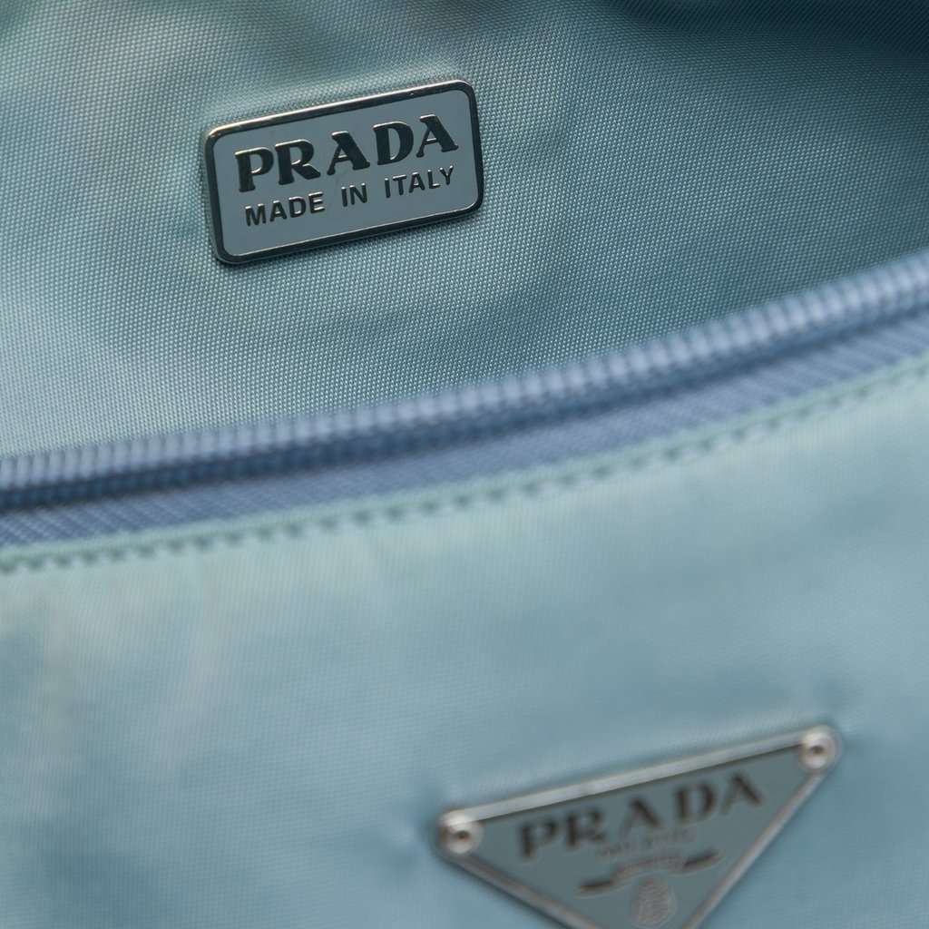 Prada Tessuto Pochette Blue Very good - Box View