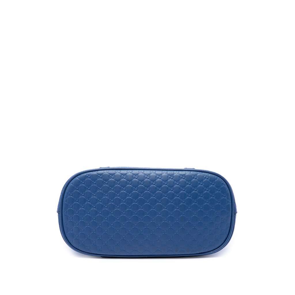 Gucci Mini Microguccissima Dome Satchel Blue Leather Very good - Inside View