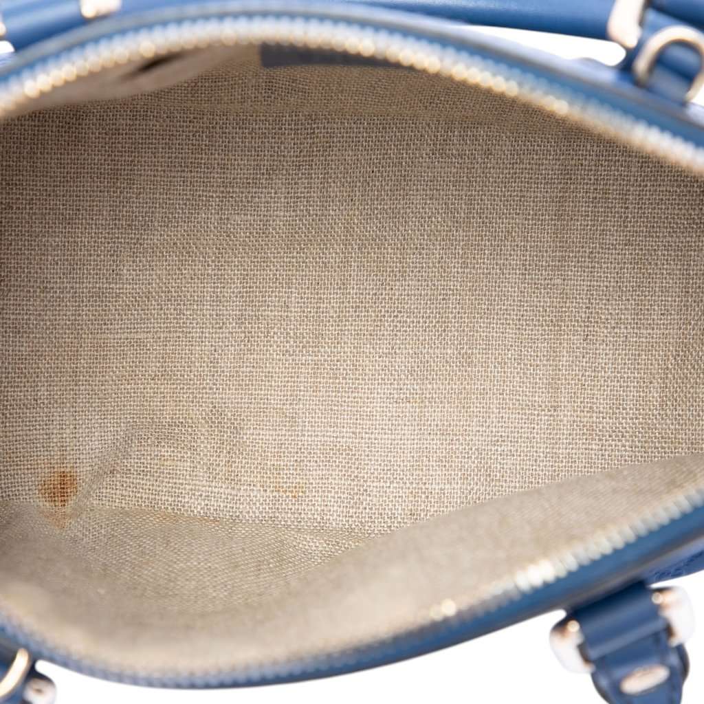 Gucci Mini Microguccissima Dome Satchel Blue Leather Very good - Model View