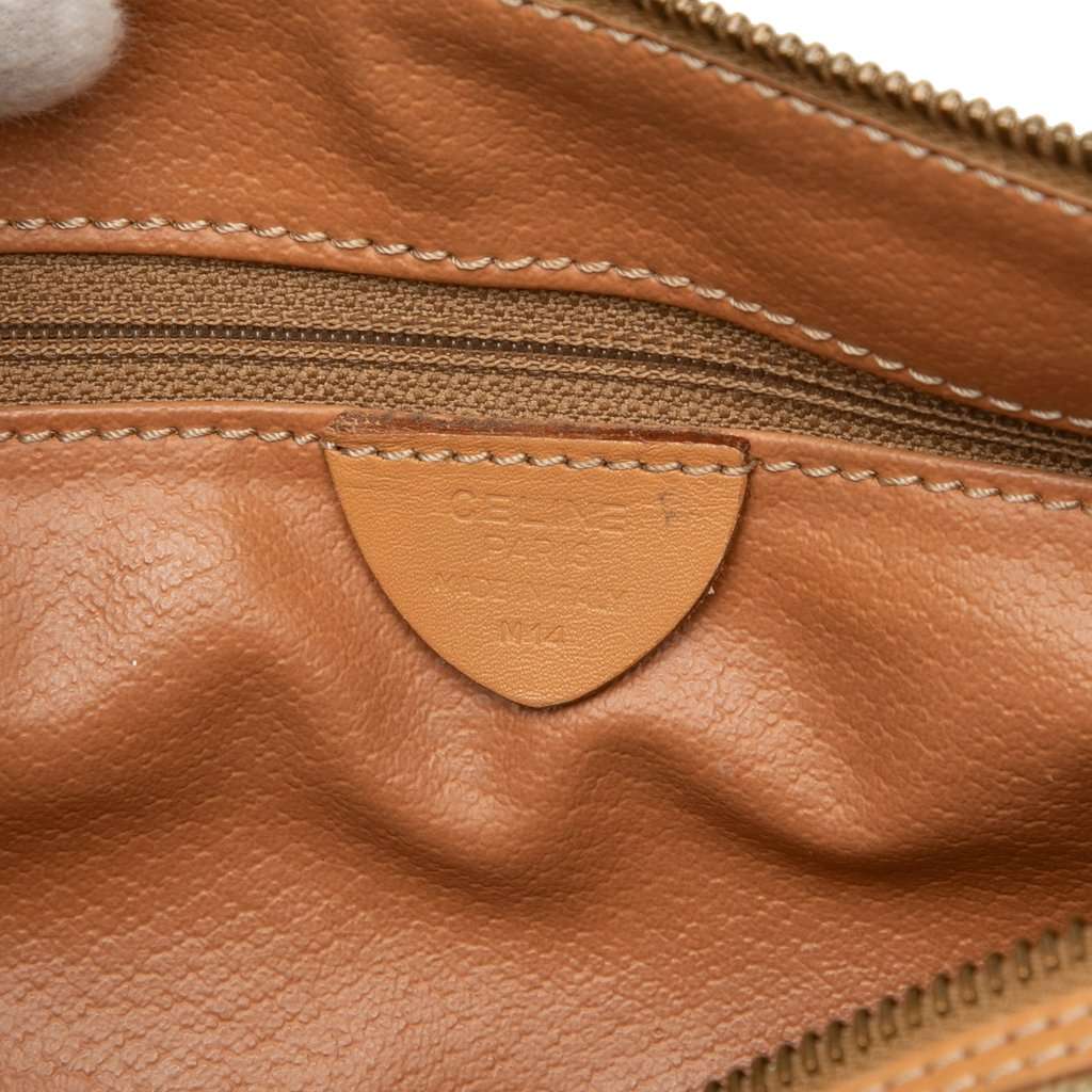 Celine Macadam Coated Canvas Shoulder Bag Beige Very good condition - Box View