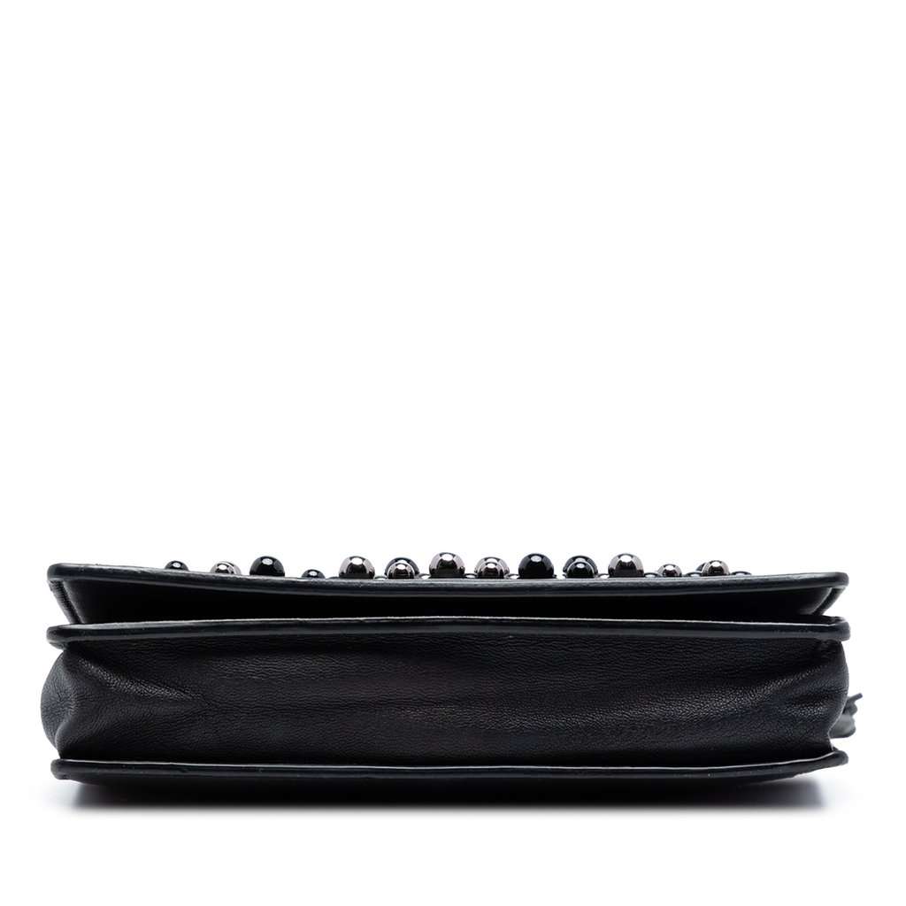 Bottega Veneta Leather Studded Wallet on Chain Black Leather Very good condition - Inside View