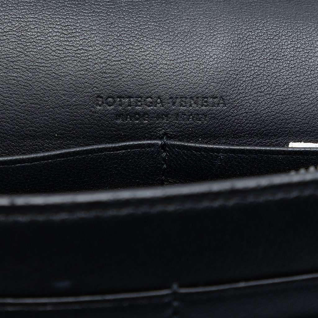 Bottega Veneta Leather Studded Wallet on Chain Black Leather Very good condition - Box View