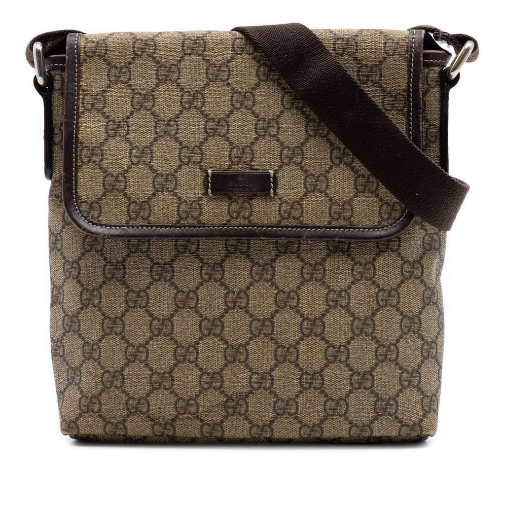 Gucci GG Supreme Crossbody Beige Very good condition - Front View